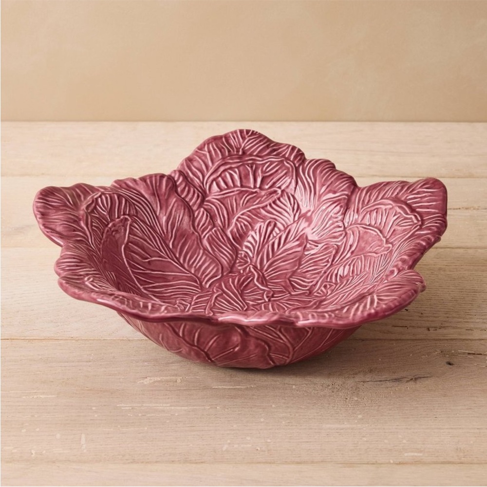 LAST ONE | 12.25"x12.75" Cabbage Stoneware Serving Bowl Purple - John Derian